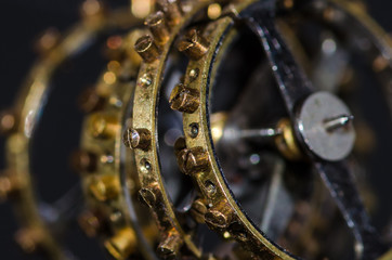 Watch Parts: Close Look at Row of Vintage Metallic Balance Wheels