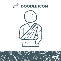 Fracture hand doodle