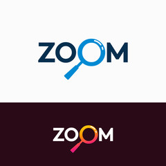simple Zoom logo template designs, Research logo template
