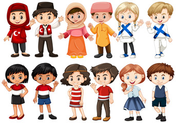 Children from different countries