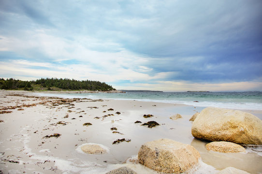 Crystal Crescent Beach In Nova Scotia. 