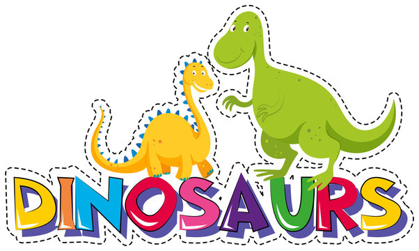 Sticker design for dinosaurs