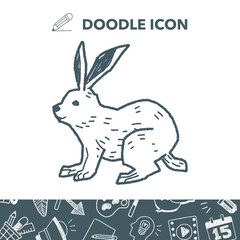 Fototapeta premium rabbit doodle