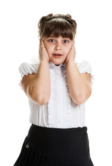 Excited female pupil