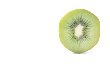 Naklejka na ściany i meble sliced kiwi fruit on white