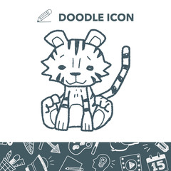 tiger doodle