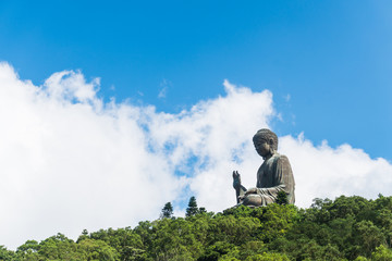 Tian tan buddha of po lin monastery in lantau island hongkong china