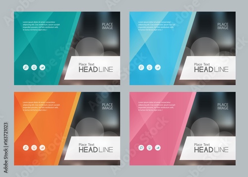 set template design for social media and web banners background