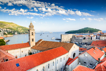 Fototapeta premium Dubrovnik, Croatia - Gulfa of Ragusa, Dalmatia.