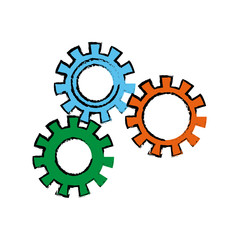 set gear wheel cog cooperation teamwork concept
