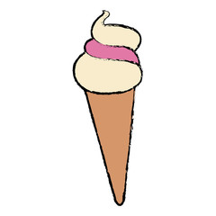 ice cream in waffle cone sweet frozen