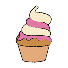 ice cream in waffle cone sweet frozen