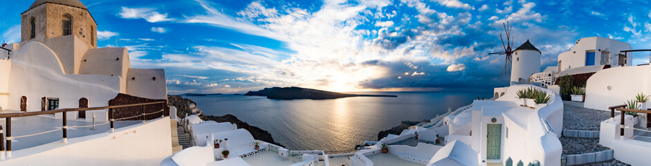 Sunset on Oia, Santorini. Greece