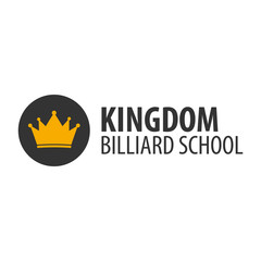 Logo for Billiard school, club or shop. Vector illustration.