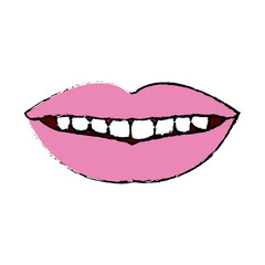Fototapeta premium female mouth lips teeth smile