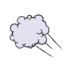 drawing fluffy cloud shaped think bubble