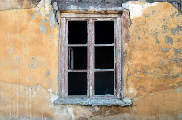 Fototapeta na wymiar Old window without Windows.