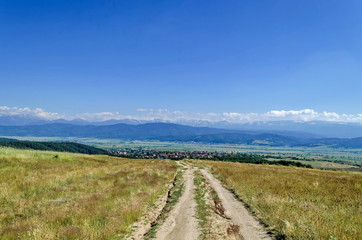 Plana village from above, Plana mountain Bulgaria