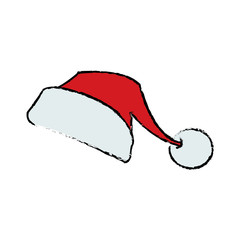 santa claus cartoon hat style symbol decoration template