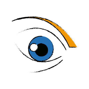 cute cartoon eye look emoticon icon