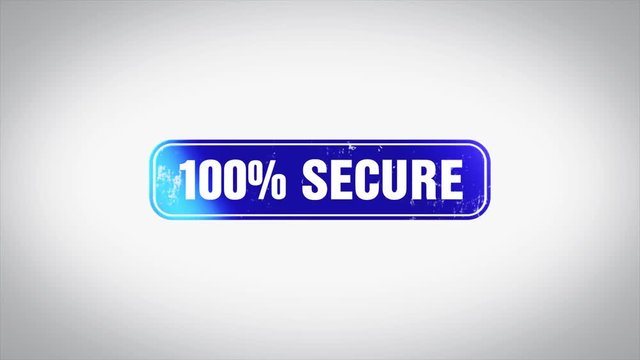 100% SECURE Word 3D Animated Wooden Stamp Animation
