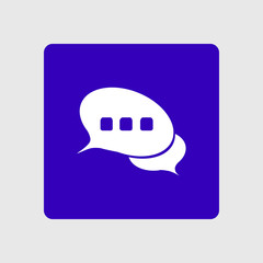 Chat Flat Icon.Badge discussion, dialogue, correspondence character.