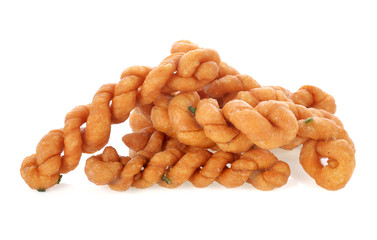Thai snack on white background.