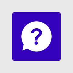 Question mark sign icon. Help symbol. FAQ sign. Flat design style. 