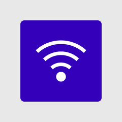 Wifi Symbol. Vector wireless network icon. Flat design style.