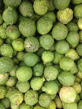 Fresh bergamots background.