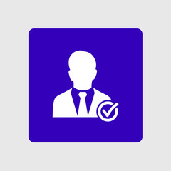 Add user sign icon. Add friend symbol. Flat design style.