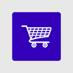 Flat icon of shopping chart. Add a product to the cart.