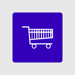 Flat icon of shopping chart. Add a product to the cart.