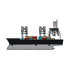 cargo ship containers export cranes industrial