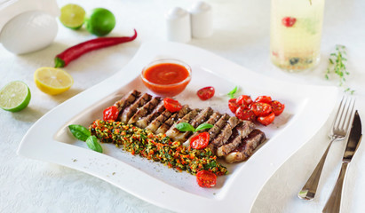 meat with vegetables