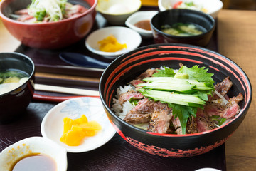 Japanese meal, beef set