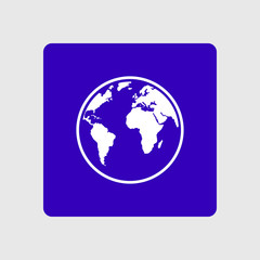 Globe icon. Traveling on the planet Earth. Trip around the world.