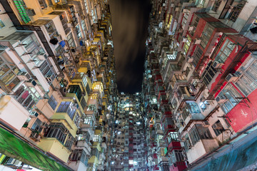 Building in Hong Kong at night