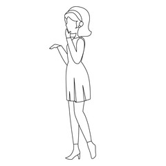 avatar woman wearing casual clothes icon over white background vector illustration