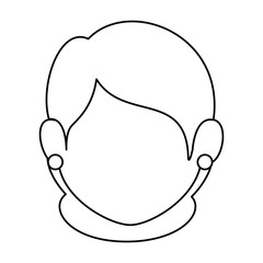 Obraz na płótnie Canvas avatar woman face icon over white background vector illustration