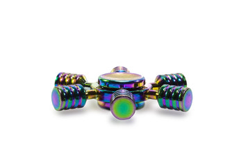 Fidget metal rainbow hand spinner