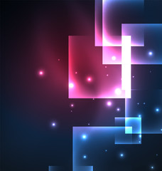 Obraz premium Dark background design with squares and shiny glowing effects