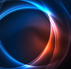 Glowing geometric shapes