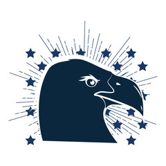 American eagle symbol icon vector illustration graphic design