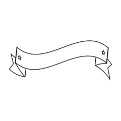 decorative ribbon banner icon vector illustration graphic design