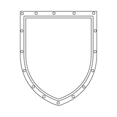 shield badge with decorative ribbon icon vector illustration graphic design