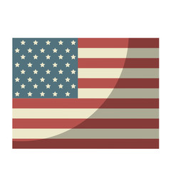 usa country flag icon over white background colorful design vector illustration