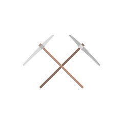 pickaxe icon, flat design vector