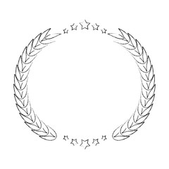 wreaht of leaves icon vector illustration graphic design