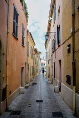 Fototapeta na wymiar Old French Street in Saint Tropez.